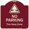 Signmission Designer Series-No Parking Tow Away Zone With Graphic, 18" x 18", BU-1818-9815 A-DES-BU-1818-9815 - alternate 1